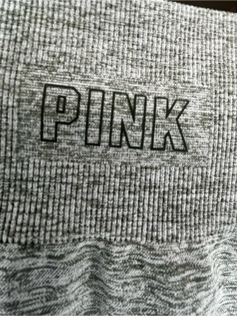PINK Victoria's Secret High-Waist Textured Gray Leggings - Picture 4 of 5